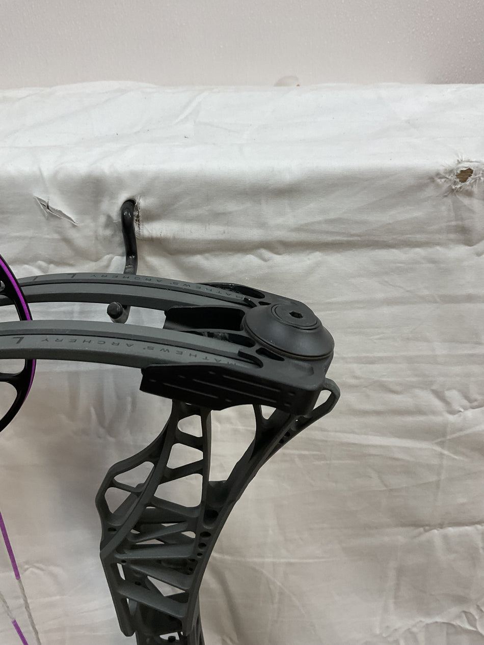 MATHEWS LIFT X 29.5  - LH/SHALE/55-80# - #MLX29.5LHSH5580-30 - USED BOW!!!!
