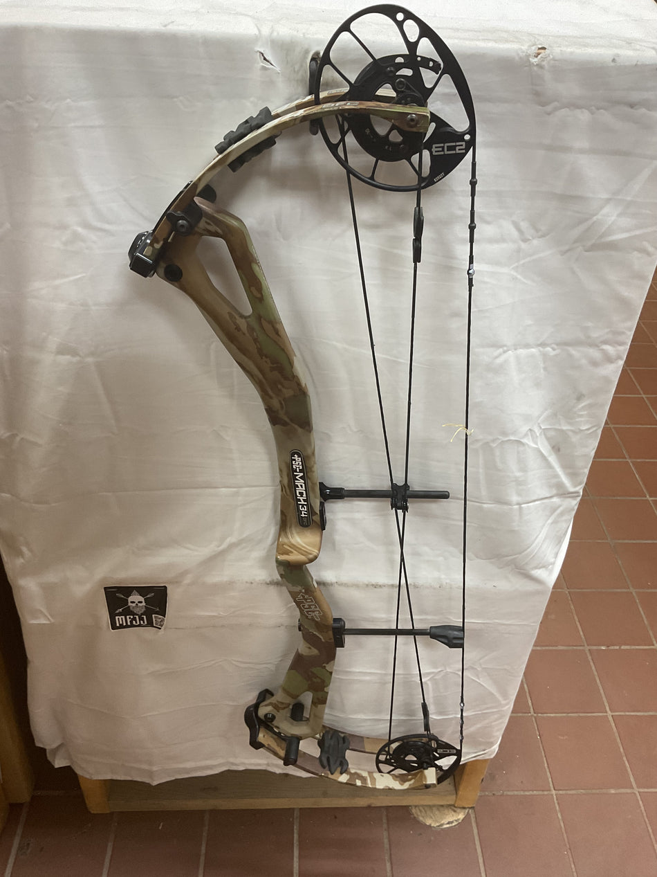 PSE MACH 34 DFC EC2 - RH/First Lite/80 - #PM34DFCEC2RHFL80 - 4 - USED BOW!!!