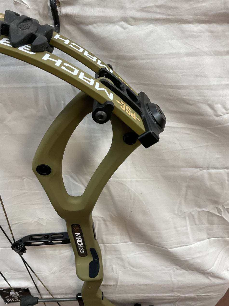 PSE MACH 33 DS - LH/OLIVE/70 - #PM33O70 - 3 - USED BOW!!!