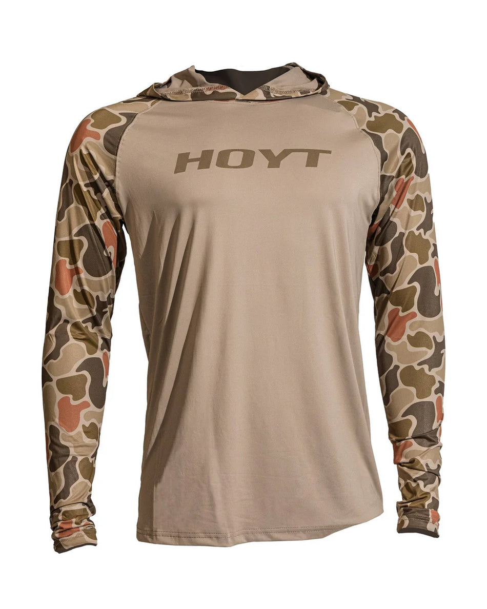 HOYT SUN SHIRT HOODED LONG SLEEVE - BROWN CAMO/DUCK CAMO