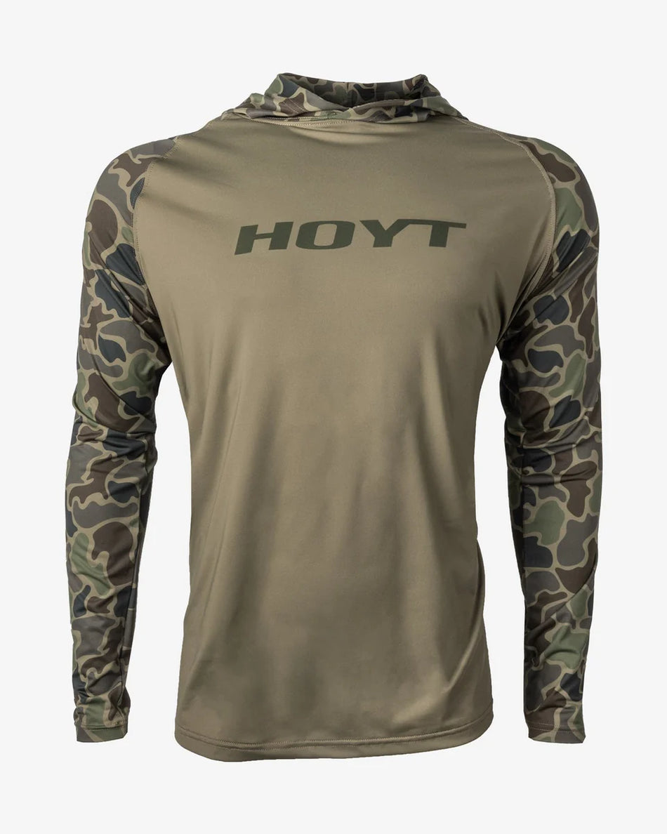 HOYT SUN SHIRT HOODED LONG SLEEVE - BROWN CAMO/DUCK CAMO