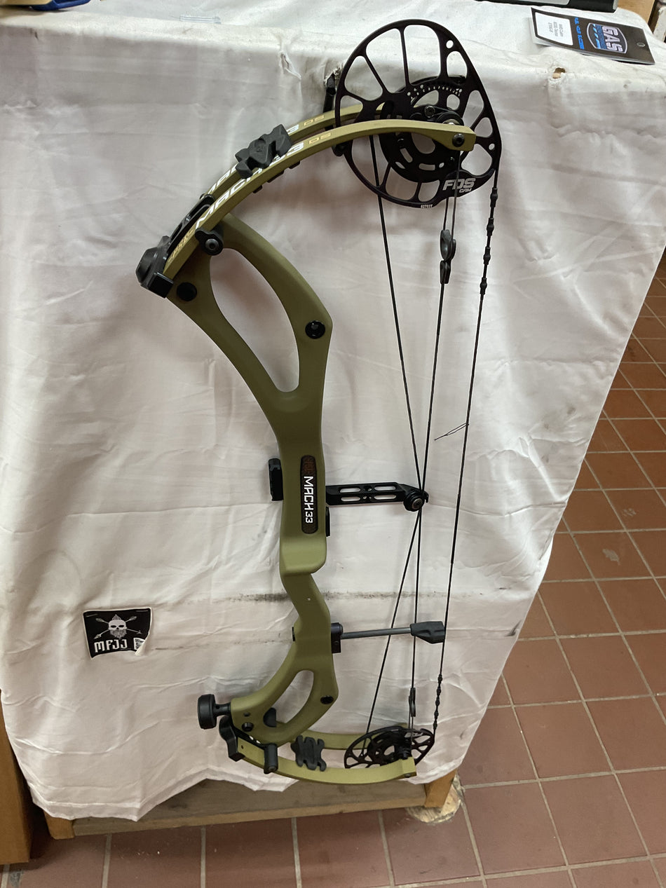 PSE MACH 33 FDS - RH/OD Green/70 - #PM33FDSRHODG70 - 9 - USED BOW!!!