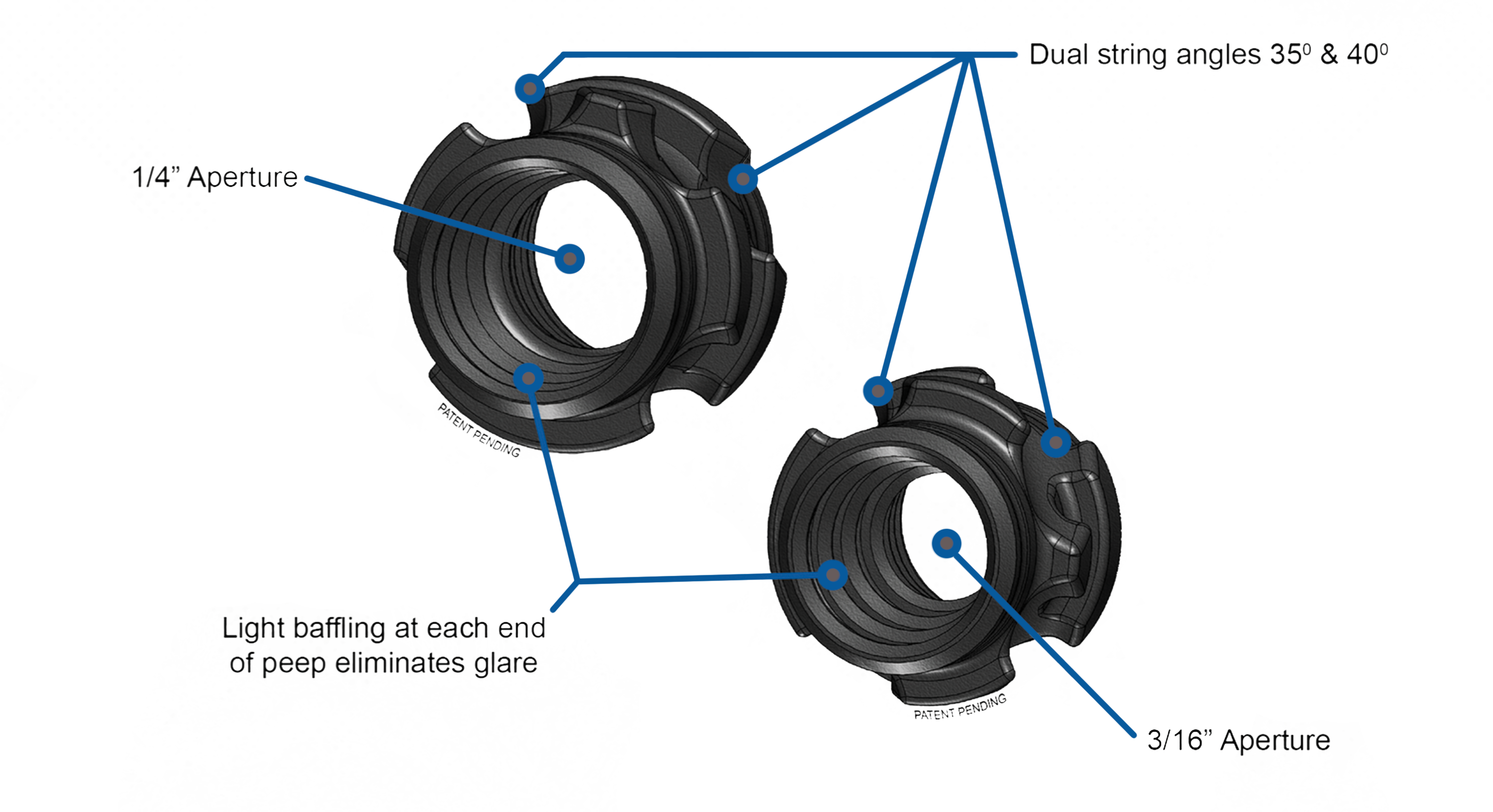 Hamskea RAPTOR PEEP Sight (Black)(Multiple Sizes)