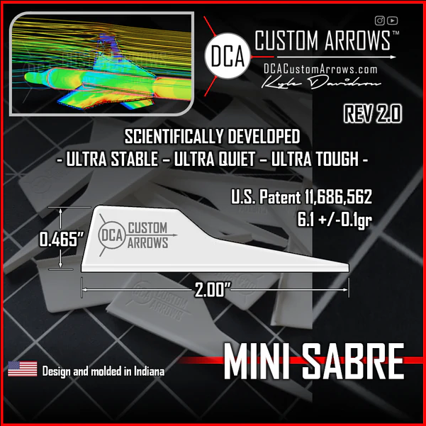 DCA CUSTOM ARROWS SABER VANES (100 pack)