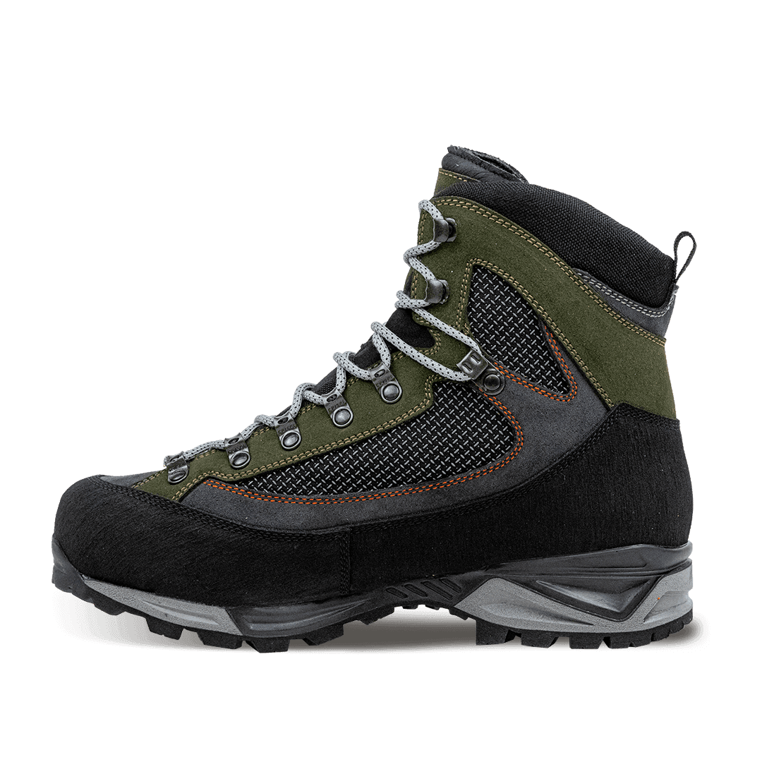 Crispi Colorado II non-insulated hunting boot in Olive/Grey — side profile view
