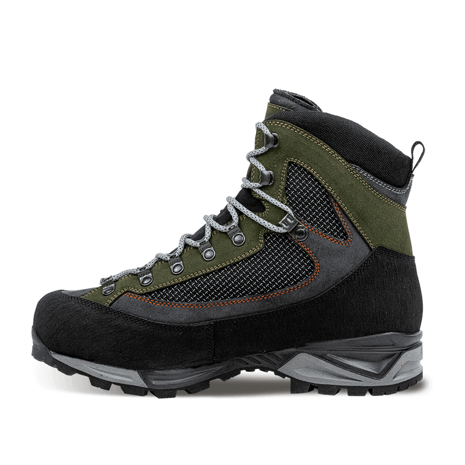 Crispi Colorado II non-insulated hunting boot in Olive/Grey — side profile view