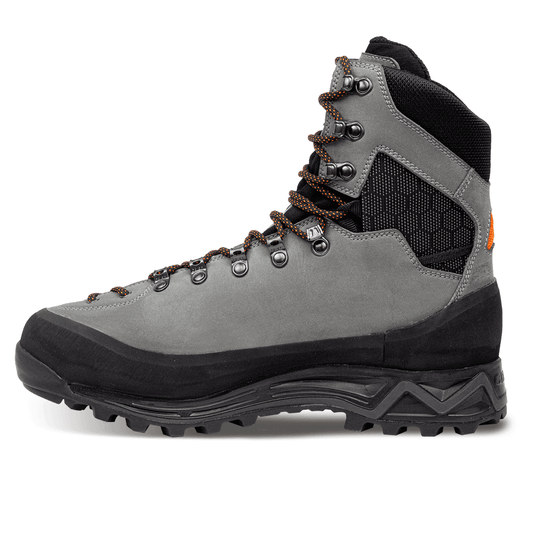 Crispi Briksdal Mtn non-insulated hunting boot in Grey/Black — side profile view