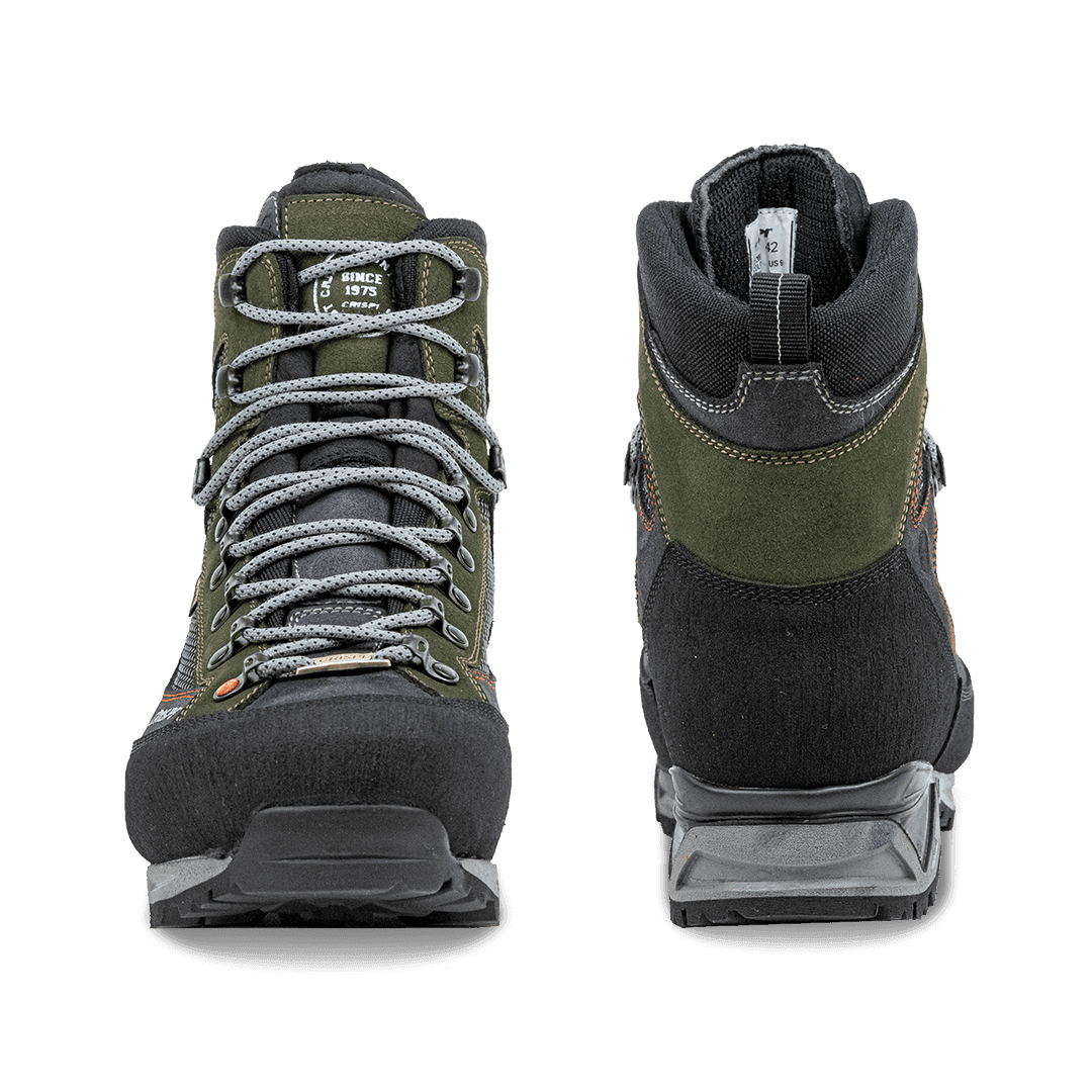 Crispi Colorado II non-insulated hunting boot in Olive/Grey — front and back view