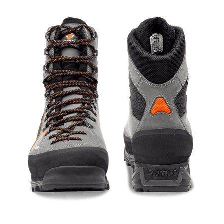 Crispi Briksdal Mtn non-insulated hunting boot in Grey/Black — front and back view