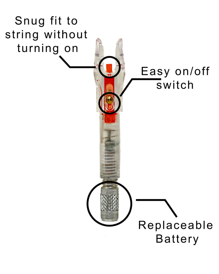 Raised LIGHTED NOCKS & replacement batteries.