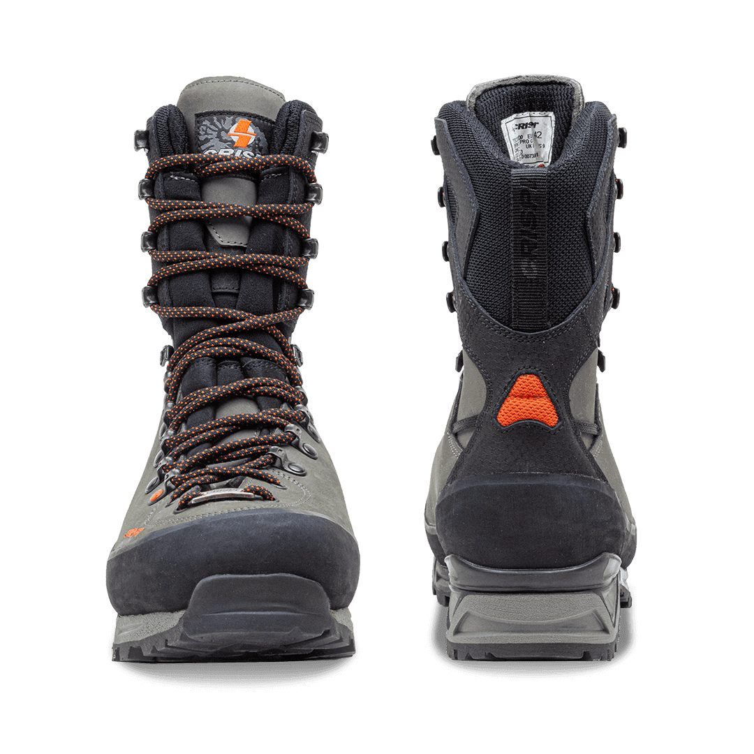 Crispi Briksdal Pro insulated hunting boot in Grey — front and back view