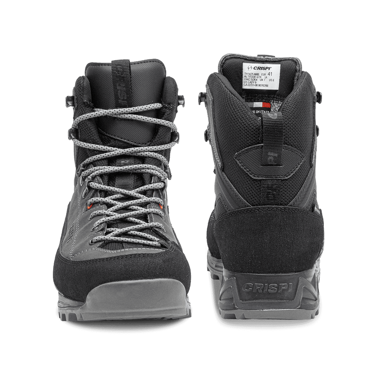 Crispi Altitude non-insulated hunting boot in Anthracite — front and back view