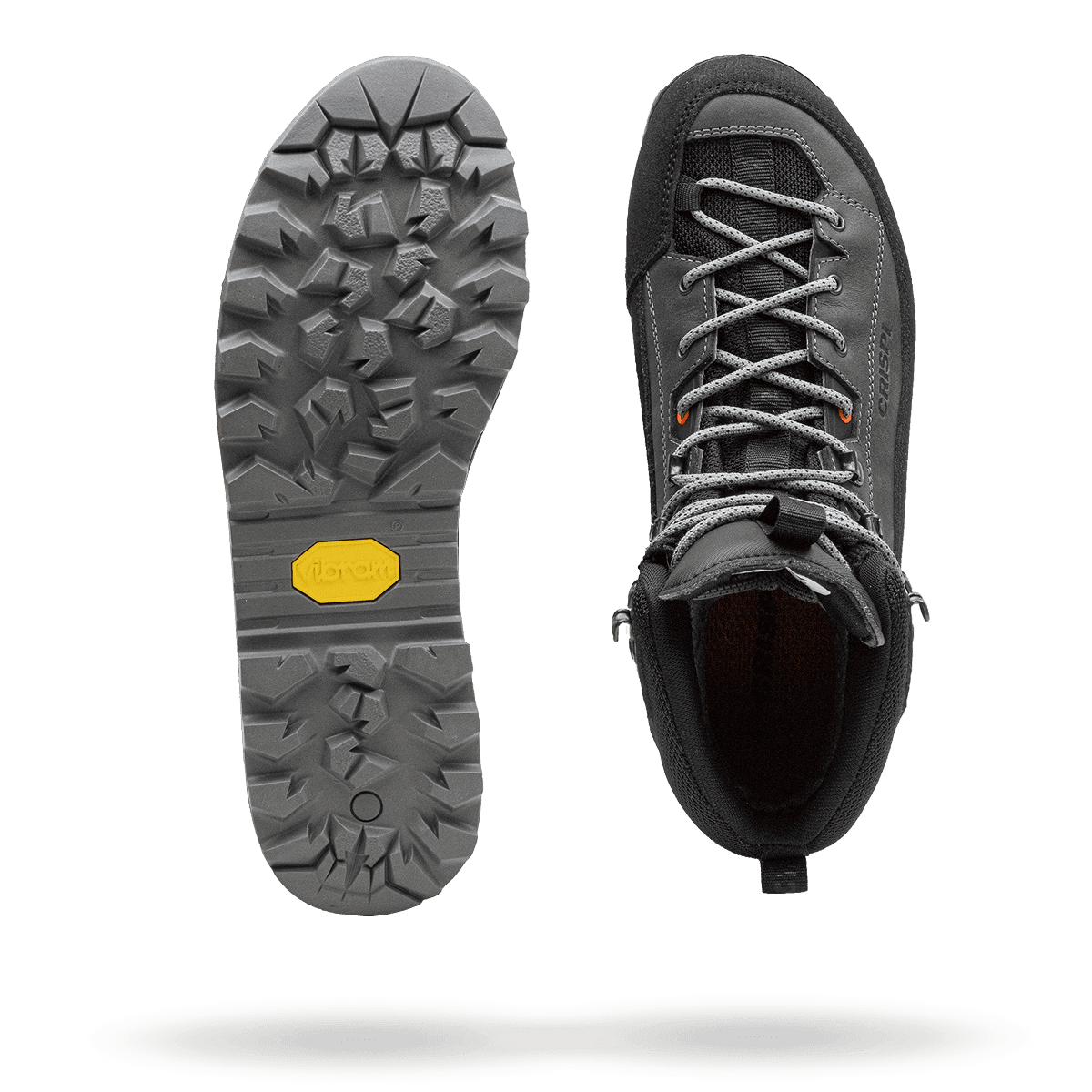 Crispi Altitude non-insulated hunting boot in Anthracite — upper material and outsole tread detail
