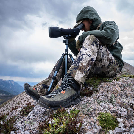 Crispi Altitude non-insulated hunting boot in Olive — in the field on a hunting trail