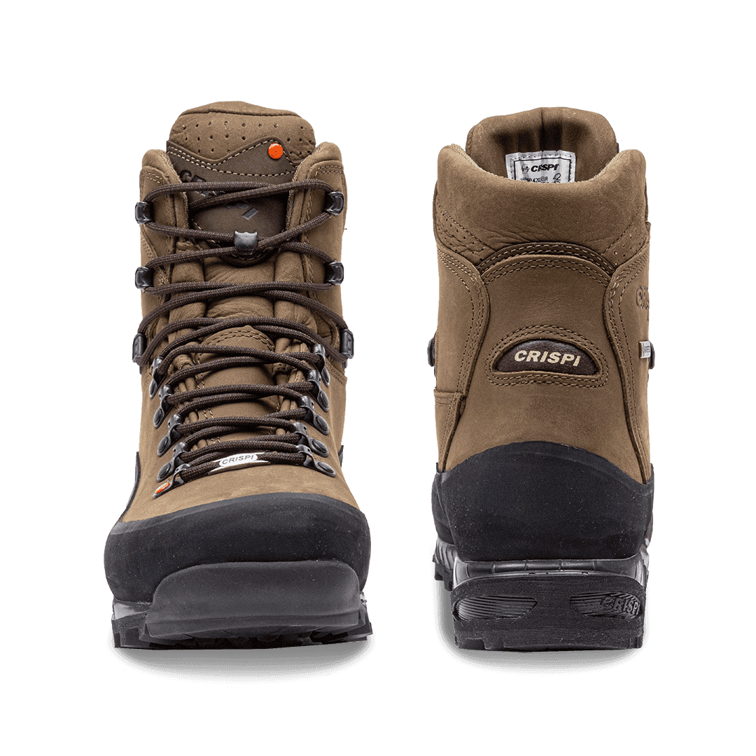 Crispi Nevada non-insulated hunting boot in Brown — front and back view