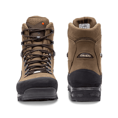 Crispi Nevada non-insulated hunting boot in Brown — front and back view