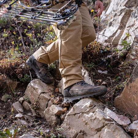 Crispi Altitude non-insulated hunting boot in Brown — in the field on a hunting trail