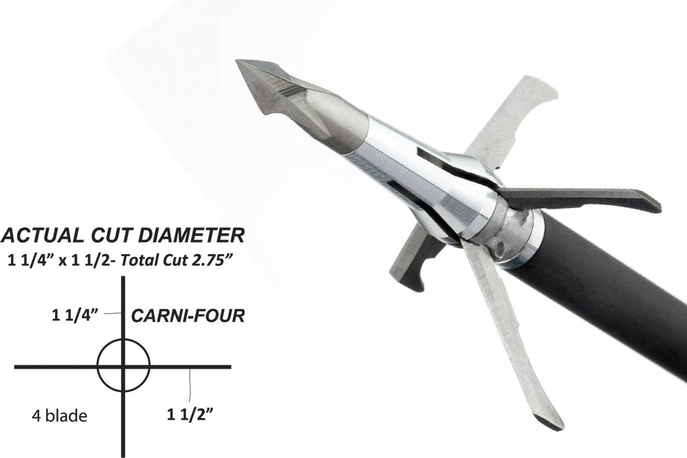 Grim Reaper Carni-Four Mechanical Broadhead - Thumbnail 2