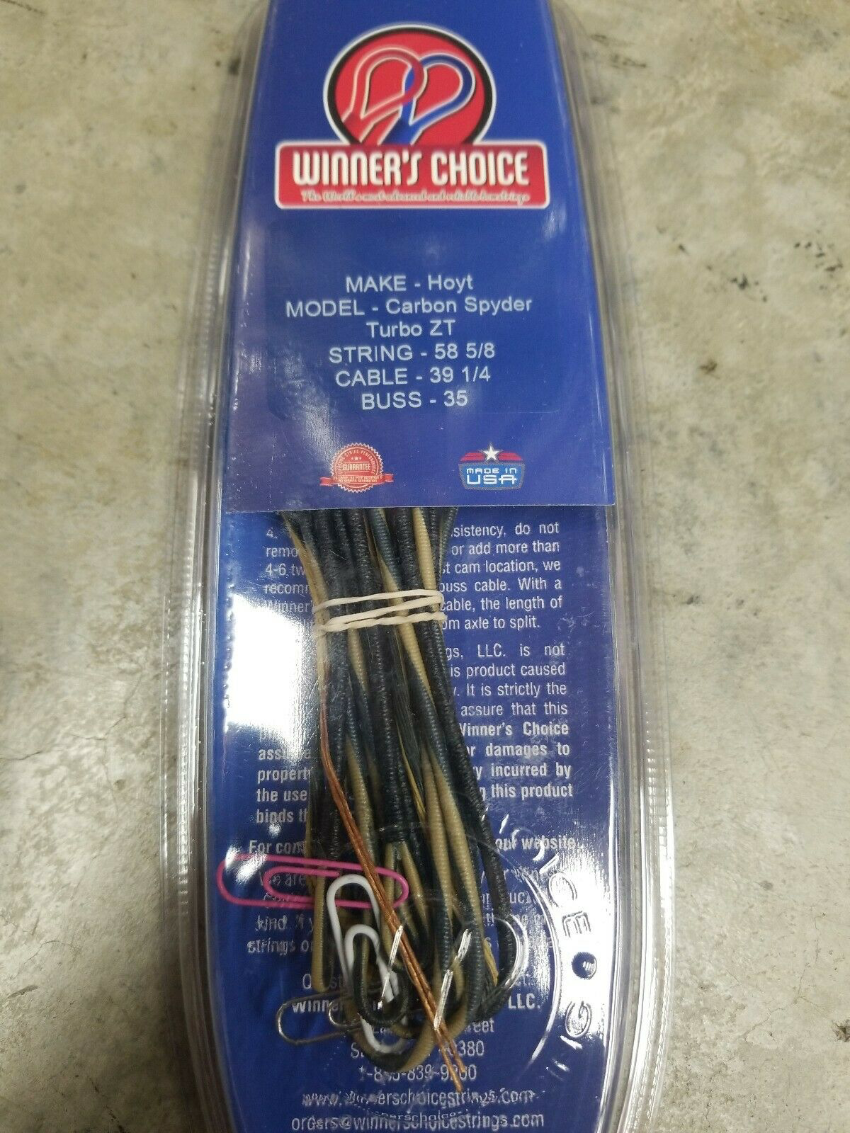 Winners Choice String & Cable for hoyt carbon spyder turbo at 58 5-8 39 1-4 35