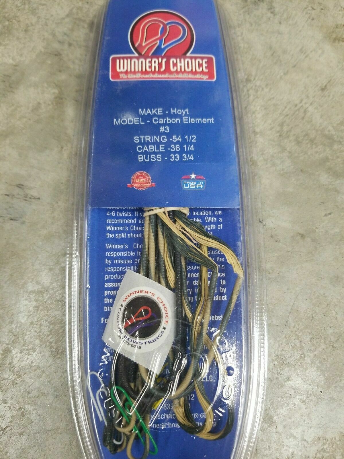 Winners Choice String & Cable for hoyt carbon element #3 54 1-2 36 1-4 33 3-4
