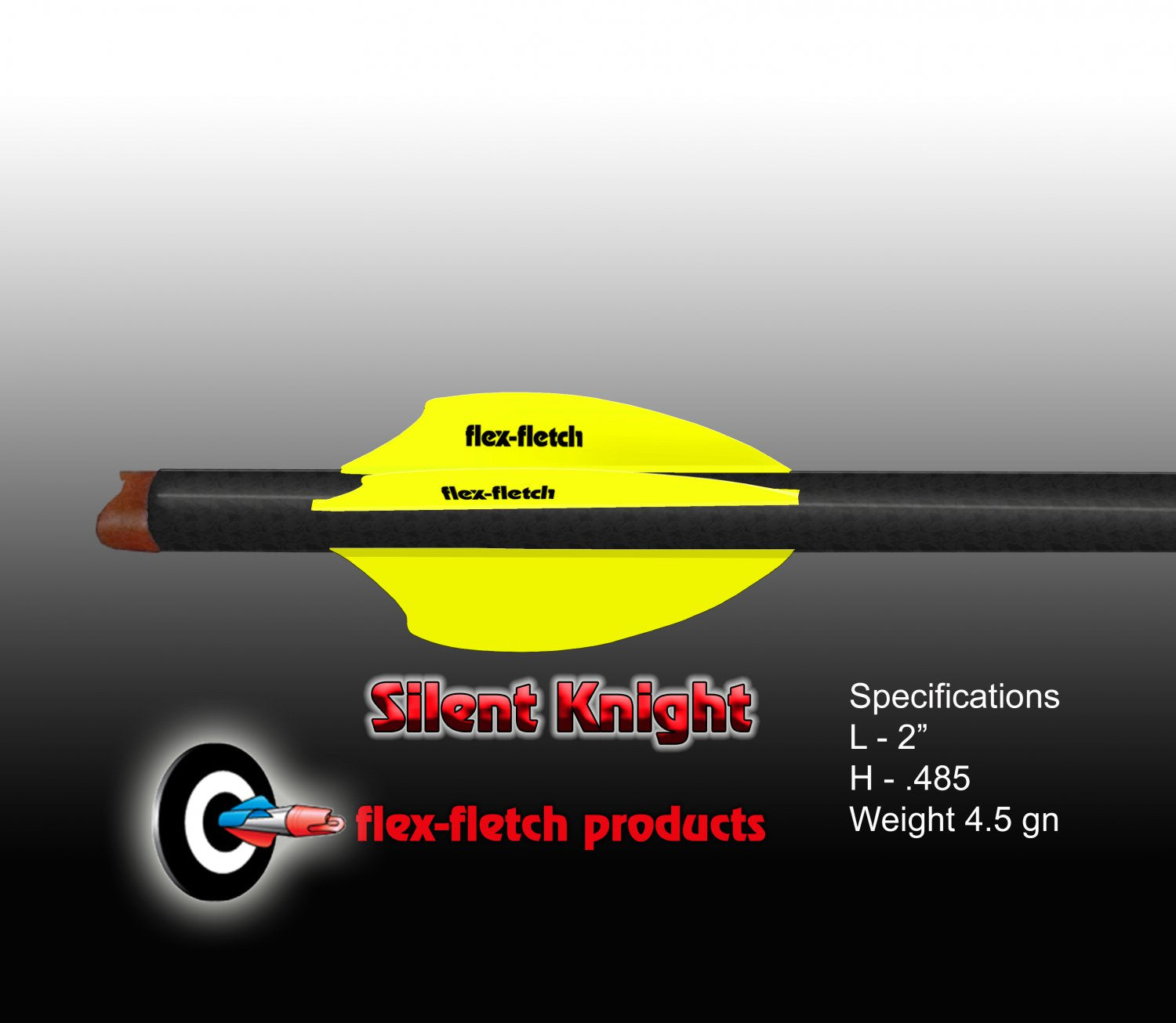 Flex-Fletch SILENT KNIGHT SK2 Vanes (12 Pack)