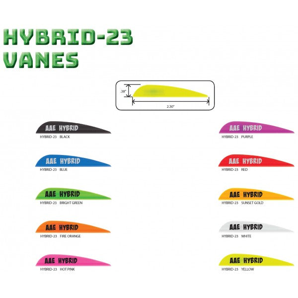 100 AAE Hybrid 2.6" & 2.3" Vanes (100 pk)