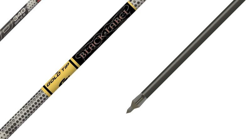 Gold Tip BLACK LABEL Arrow Shafts (12x)