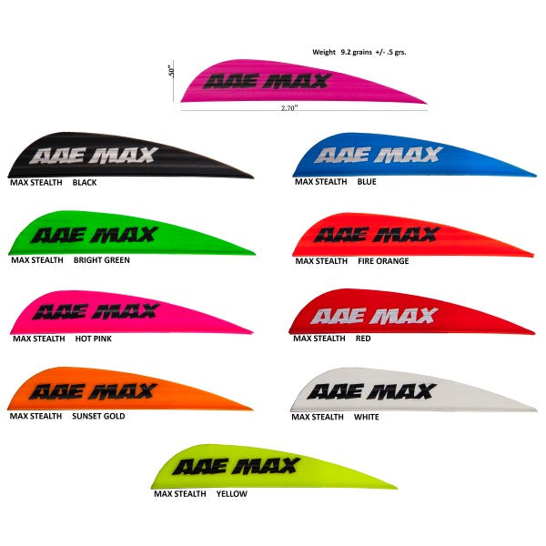 100 AAE Max Stealth 2.7"  Vanes (100 pk)