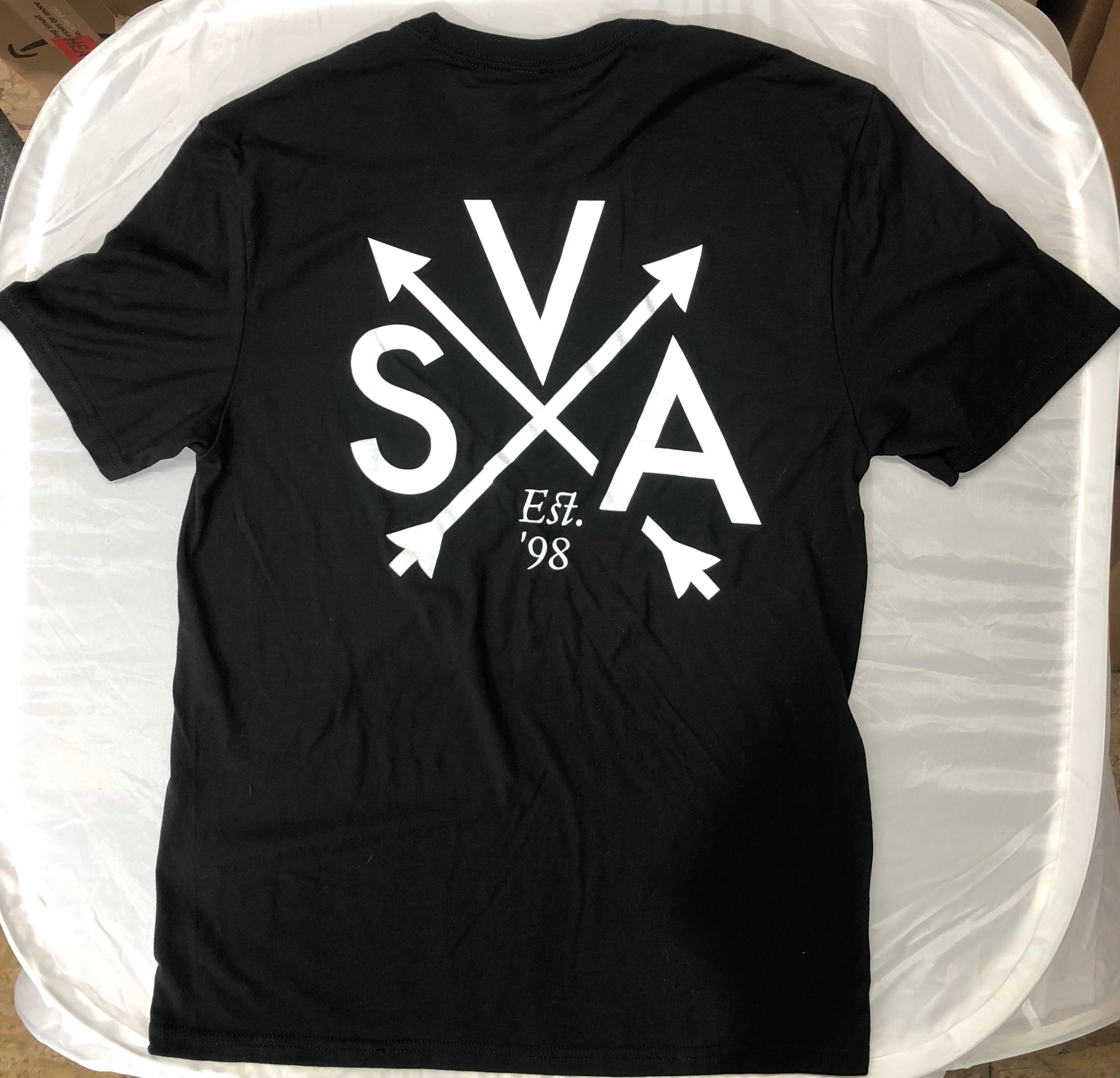 SVA SPOKANE VALLEY ARCHERY Royal Crossed-Arrows Short Sleeve T-Shirt