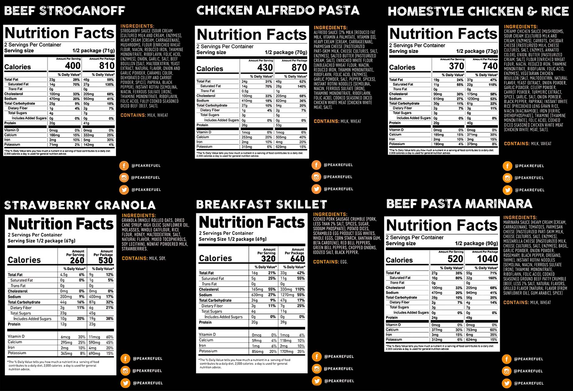 Peak Refuel BASECAMP 2.0 Premium Meals COMBO PACK