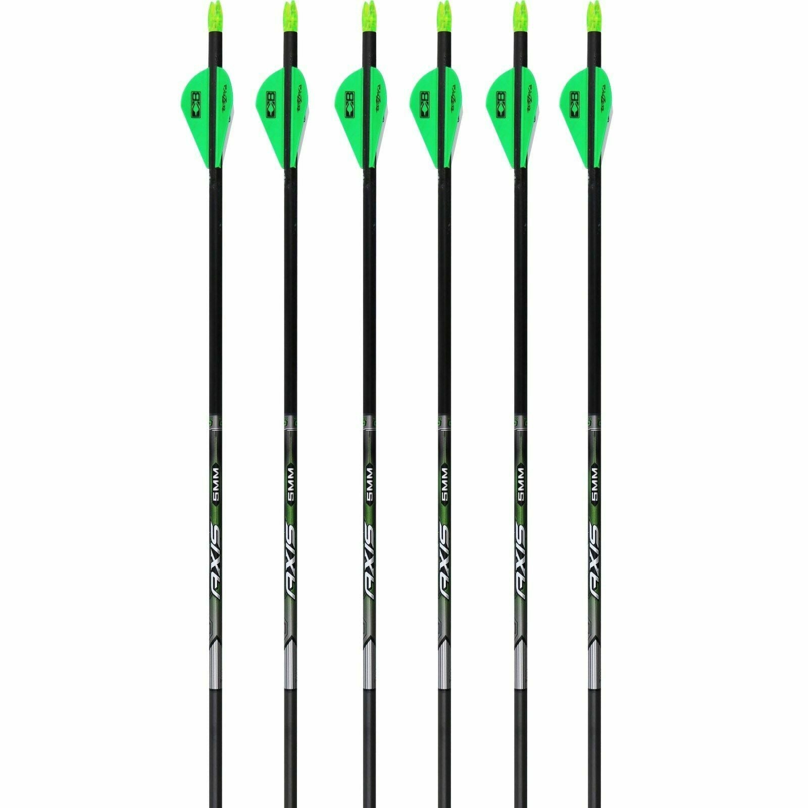 Easton AXIS 5MM & AXIS 5MM MATCH GRADE Factory Fletched 6x